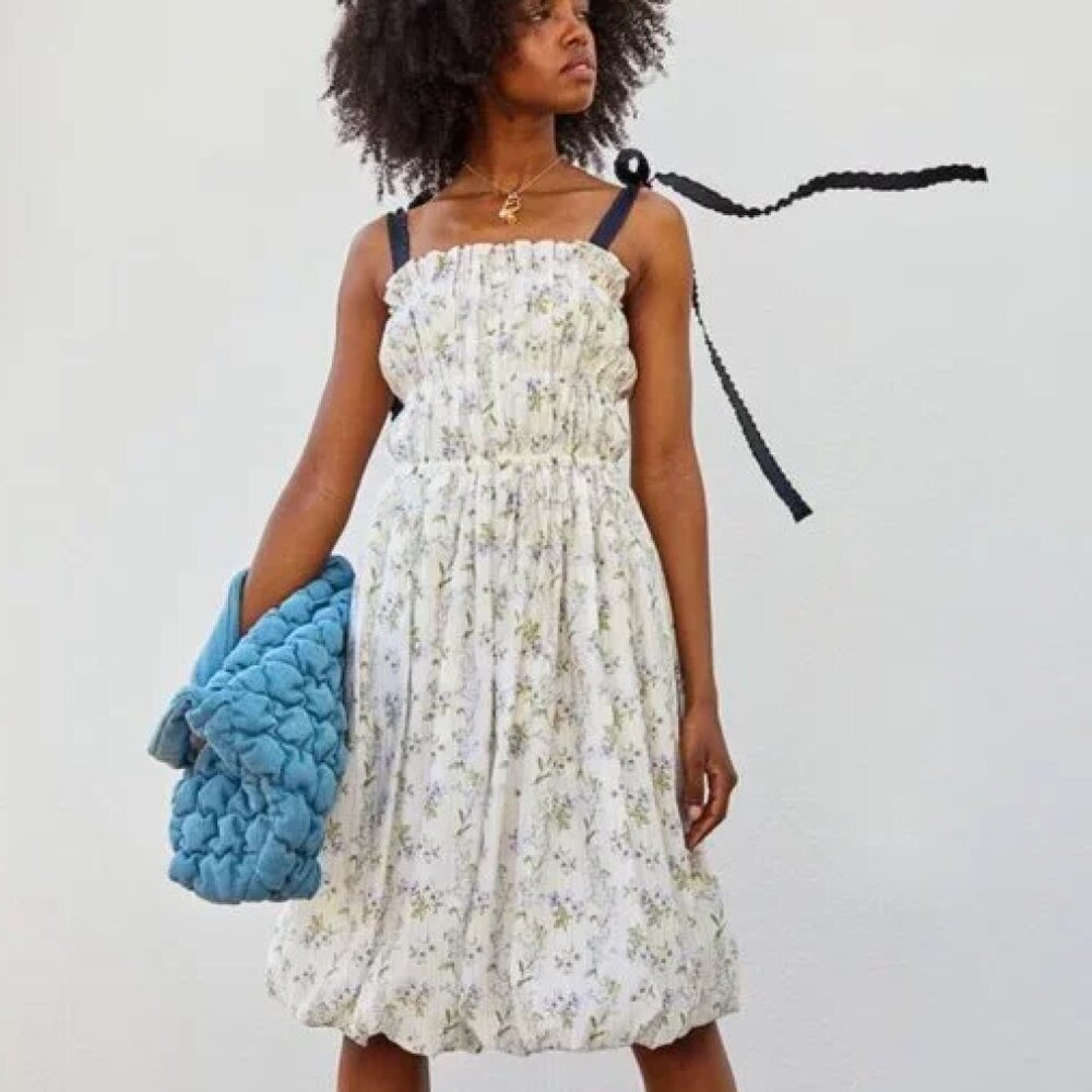 Brock Collection X H&m Floral Knee Length Print Lyocell Dress